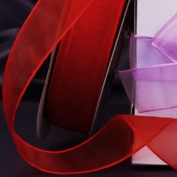 Organza Shimmer Red 1" Organza Ribbon